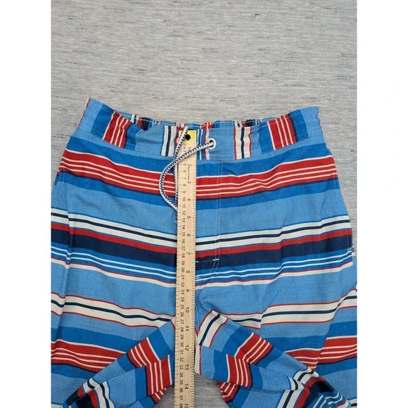johnnie-O Swim‎ Shorts Mens Medium Board Trunks Beachwear Striped Patriotic - Picture 3 of 9